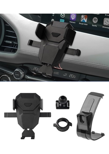 Mazda 3 2019-2024 Için Araç Telefonu Tutucu Cep Telefonu Tutucu Tüm 4-7 Inç Telefonlar Için Hava Firar Dağı Eller Serbest Kalın Kılıf Dostu Tamamen Ayarlanabilir Mobil Stand Aksesu (Yurt Dışından)