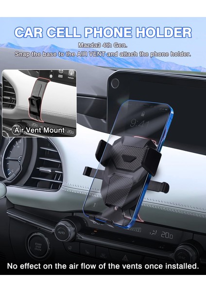 Mazda 3 2019-2024 Için Araç Telefonu Tutucu Cep Telefonu Tutucu Tüm 4-7 Inç Telefonlar Için Hava Firar Dağı Eller Serbest Kalın Kılıf Dostu Tamamen Ayarlanabilir Mobil Stand Aksesu (Yurt Dışından) fiyatları
