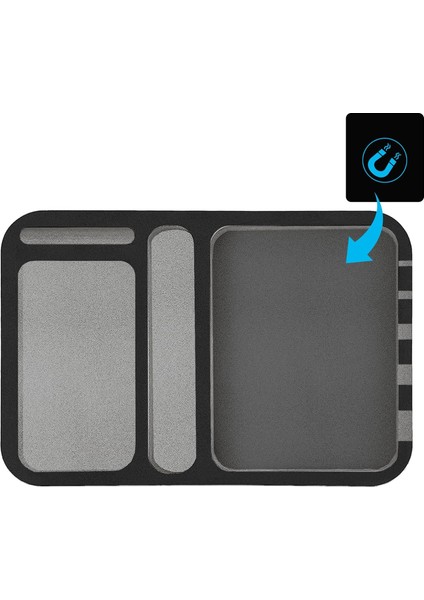 Eva Köpük Tekne Gösterge Pedi, 3 Bölmeli Iki Renkli Telefon Yapışkan Destekli Deniz Kumanda Paneli Aksesuarları, Yumuşak Manyetik Yastıklı Tekne Telefon Tutucu, Tekne Gezisi, Araba (Yurt Dışından)