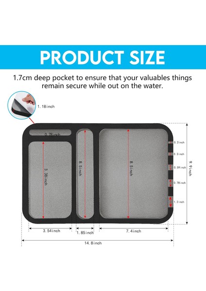 Eva Köpük Tekne Gösterge Pedi, 3 Bölmeli Iki Renkli Telefon Yapışkan Destekli Deniz Kumanda Paneli Aksesuarları, Yumuşak Manyetik Yastıklı Tekne Telefon Tutucu, Tekne Gezisi, Araba (Yurt Dışından) fırsatları