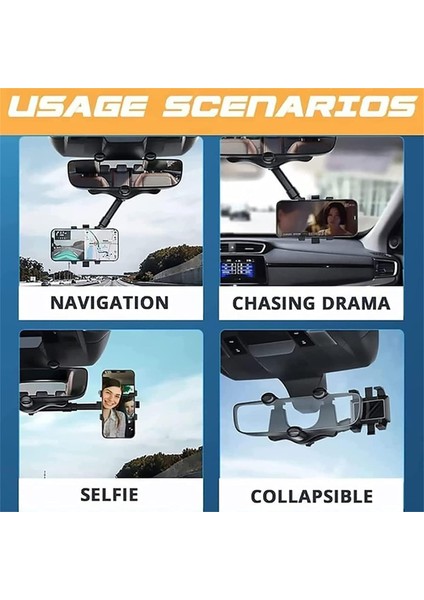 Satismoon Araç Telefonu Tutucu, Lifegiverwise Telefon Tutucu, Çok Fonksiyonlu 360° Araç Dikiz Aynası Telefon Tutucu, Satismoon Dikiz Aynası Telefon Tutucu, Satismoon Cep Telefonu T (Yurt Dışından) modelleri