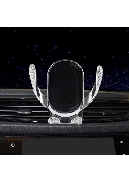 Nissan Rogue 2014-2020 Için Telefon Tutucu Dağı Dokunmatik Algılama Bling Kristalleri Araba Iç Aksesuarları Beşik Standı iPhone Samsung Tüm Cep Telefonlarına Uygun (Yurt Dışından)
