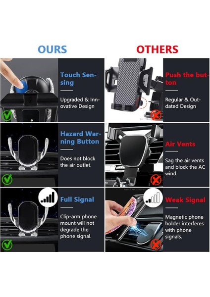 Nissan Rogue 2014-2020 Için Telefon Tutucu Dağı Dokunmatik Algılama Bling Kristalleri Araba Iç Aksesuarları Beşik Standı iPhone Samsung Tüm Cep Telefonlarına Uygun (Yurt Dışından)