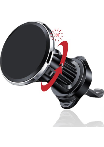 Manyetik Araç Telefon Tutucu (Dairesel, Gümüş) (Yurt Dışından)