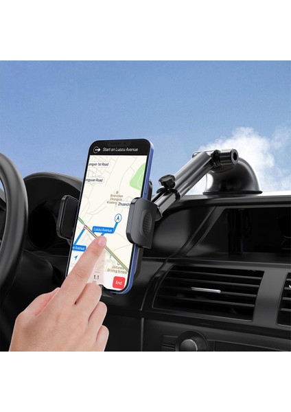 Araç Vantuzlu Telefon Tutacağı, 360° Dönebilen Sarsıntı Önleyici Sabit Ön Cam Kontrol Paneli Penceresi Yapışkan Jel Pedli Cep Telefonu Tutacağı Montajı, 12 13 14 15 Pro Max (Sarı) (Yurt Dışından)