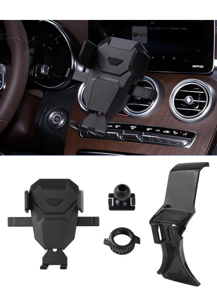 Mercedes Benz Glc 2016-2022 /c Sınıfı 2015-2021 Için Araç Telefonu Tutucu Cep Telefonu Tutucu 4-7 Inç Telefonlar Için Hava Firar Dağı Eller Serbest Kalın Kılıf Dostu Mobil Stand Ak (Yurt Dışından)