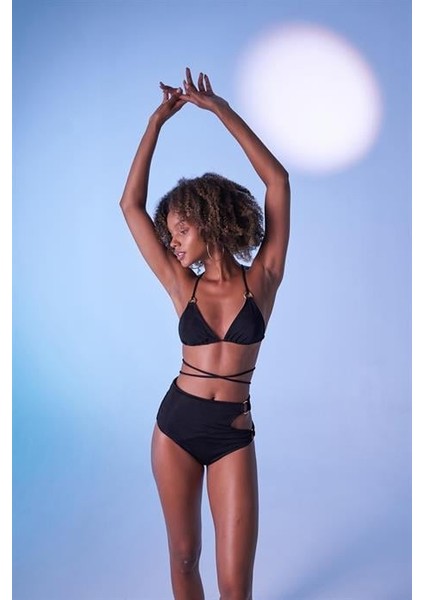 Delphi Yüksek Bel Bikini Altı Siyah