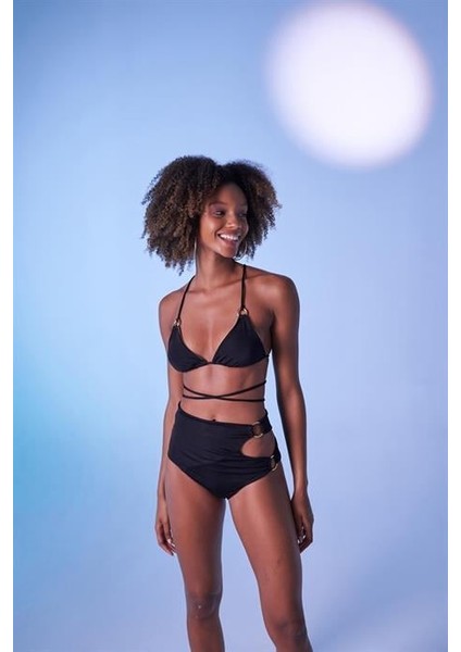 Delphi Yüksek Bel Bikini Altı Siyah