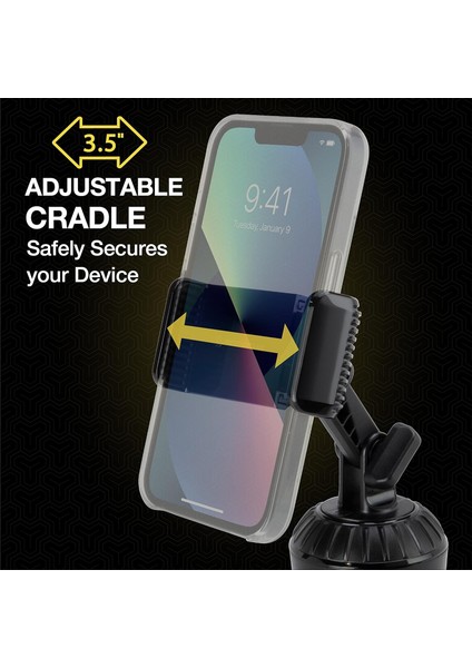 UHCUP2M-SP1 Ayarlanabilir Kollar ve Ayarlanabilir Taban ile Evrensel Bardak Telefon Tutucu Montajı, Bardak Tutucuya Sığacak Şekilde Genişler, 360 Derece Görünüm Döndürme (Yurt Dışından) modelleri