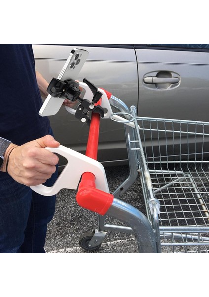 Golf Arabası/mikrofon Standı/alışveriş Sepeti/korkuluk/gidon/çubuk Için Telefon Tutucu, 3,5 ~ 7,5 Inç Iphone/nexus/htc/lg/akıllı Telefon Için Uygun, 360° Ayarlanabilir Klips Alümin (Yurt Dışından) fırsatları