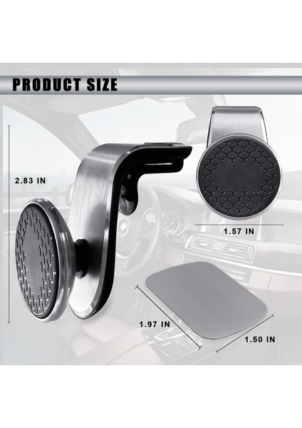 Araba Için Manyetik Telefon Tutucu, 360° Ayarlanabilir, Araba Hava Çıkış Tutucu, Herhangi Bir Akıllı Telefon Için Evrensel Araç Cep Telefonu Tutucu (Gümüş) (Yurt Dışından) fiyatları