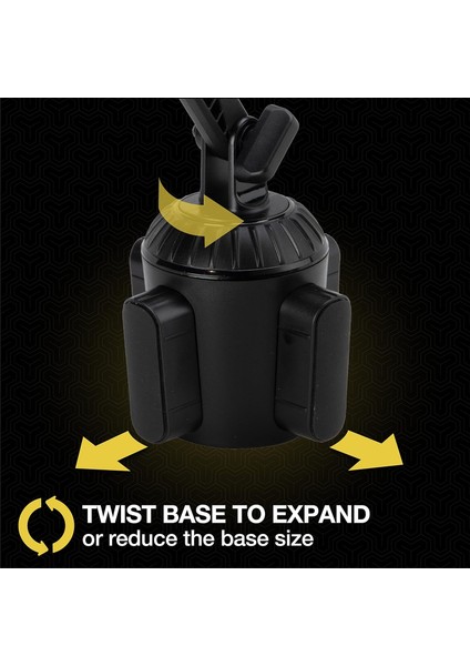 UHCUP2M-SP1 Ayarlanabilir Kollar ve Ayarlanabilir Taban ile Evrensel Bardak Telefon Tutucu Montajı, Bardak Tutucuya Sığacak Şekilde Genişler, 360 Derece Görünüm Döndürme (Yurt Dışından) fırsatları