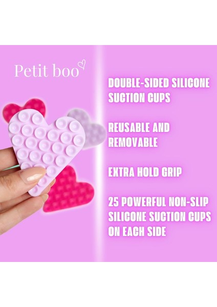 Petit Boo Silikon Çift Taraflı Vantuzlu Eller Serbest Telefon Tutucu: Yeniden Kullanılabilir ve Çıkarılabilir Güçlü Tutuşlu Mobil Aksesuar. (Pastel Mor) (Yurt Dışından) modelleri