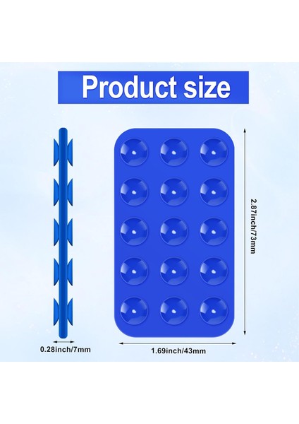 Silikon Vantuz Telefon Montajı, Çift Taraflı Telefon Emme Tutucu Telefonun Arkası Yapışkan Kavrama Duş Aynası Araba Selfie'leri Için Çok Amaçlı Emme Telefon Kılıfı (Koyu Mavi) (Yurt Dışından) fiyatları
