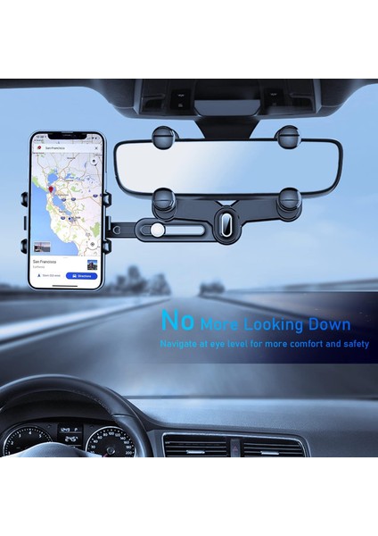 Araç Dikiz Aynası Için Telefon Bağlantısı, Ekstra Havalandırma Montaj Klipsli Cep Telefonu Tutucu, 720° Döndürülebilir Geri Çekilebilir Evrensel Uyum, Göz Seviyesinde Eller Serbest (Yurt Dışından) fiyatları