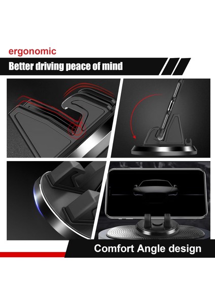 Pack-1 Araç Kontrol Paneli Cep Telefonu Tutucu, 360 Derece Dönebilen Navigasyon Braketi, Araç Evrensel Kontrol Paneli Telefon Tutucu, Çoğu Araba, Suv ve Van Için (Siyah) (Yurt Dışından) fırsatları
