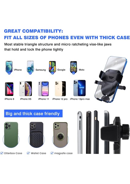 Mazda Cx-30 2020-2023 Için Araç Telefonu Tutucu Aksesuarları CX30 Cep Telefonu Tutucu Tüm 4-7 Inç Telefonlar Için Hava Firar Dağı Eller Serbest Kalın Kılıf Dostu Mobil Stand (Yurt Dışından) modelleri