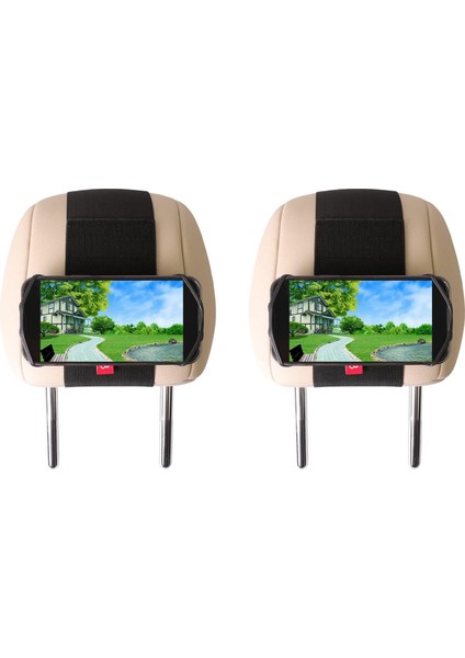 2'li Paket Araç Telefonu Kafalık Tutucu - Çocuklar Için Araç Arka Koltuk Kafalık Telefon Bağlantısı, Yol Gezisi Temelleri, Iphone, Samsung, Google, Huawei, Nokia, Diğer Akıllı Tele (Yurt Dışından)