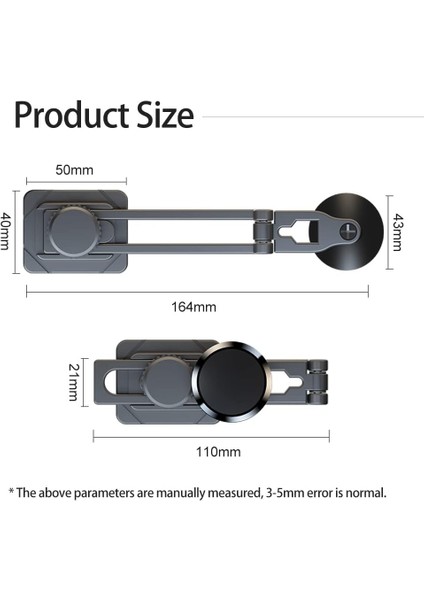 Araba Için Manyetik Telefon TUTUCU-N50 Araba Kontrol Paneli Için Süper Mıknatıslı Telefon Montajı, Ağır Hizmet 720° Dönüş + Katlanır Araç Montajı Magsafe ve Tüm Telefonlarla Uyumlu (Yurt Dışından) fiyatları