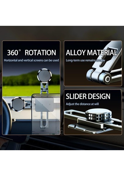 Araba Için Manyetik Telefon TUTUCU-N50 Araba Kontrol Paneli Için Süper Mıknatıslı Telefon Montajı, Ağır Hizmet 720° Dönüş + Katlanır Araç Montajı Magsafe ve Tüm Telefonlarla Uyumlu (Yurt Dışından) modelleri