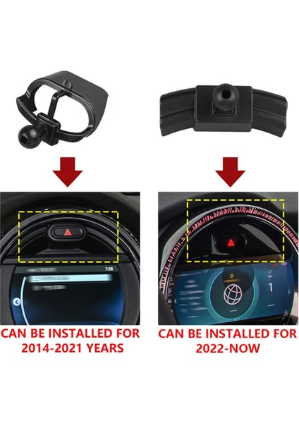 Araba Navigasyon Ekranı Cep Telefonu Tutucu Akıllı Telefon Destek Braketi 360 ° Dönebilen Beşik ile Cooper F54 F55 F56 F57 F60 Clubman Hardtop Hatchback Covertible Countryman 2022- (Yurt Dışından) modelleri