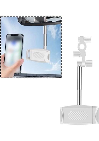 Araç Telefonu Tutacağı, 360° Dönebilen Otomobil Dikiz Aynası Cep Telefonu Braketi, Geri Çekilebilir Evrensel Telefon Gps Bağlantısı, iPhone Android ile Uyumlu Sarsıntı Önleyici Ell (Yurt Dışından)