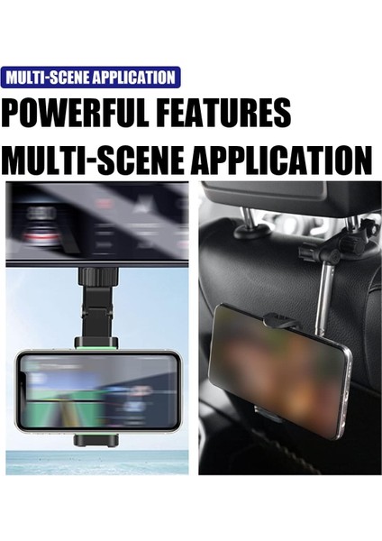 Araç Telefonu Tutacağı, 360° Dönebilen Otomobil Dikiz Aynası Cep Telefonu Braketi, Geri Çekilebilir Evrensel Telefon Gps Bağlantısı, iPhone Android ile Uyumlu Sarsıntı Önleyici Ell (Yurt Dışından) modelleri