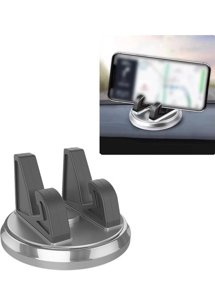 Pack-1 Araç Kontrol Paneli Cep Telefonu Tutucu, 360 Derece Dönebilen Navigasyon Braketi, Araç Evrensel Kontrol Paneli Telefon Tutucu, Çoğu Araba, Suv ve Van Için (Gümüş) (Yurt Dışından)