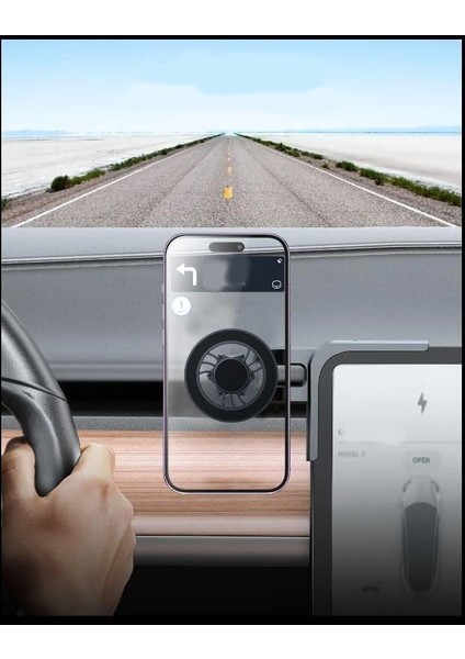 Tesla Model 3 / Y Telefon Montaj Tutacağı, iPhone 15 14 13 Serisi ve Magsafe Kılıflı Tüm Telefonlar Için Manyetik Telefon Montajı, Tesla Model Y/3 Aksesuarları, Telefon Tutucu Çoğu (Yurt Dışından)