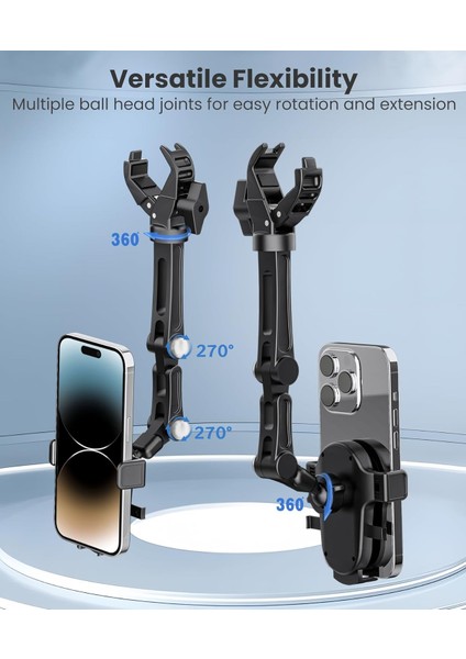 Araba Için Dikiz Aynası Telefon Tutucu, Dikiz Aynası Telefon Tutucu, Döndürülebilir ve Geri Çekilebilir Araç Telefonu Tutucu Montajı, Tüm Cep Telefonlarıyla Uyumlu Araç Kamyonu Tem (Yurt Dışından)