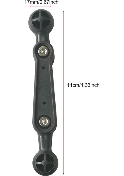 2 Paket 17MM Çift Taraflı Top Montaj Kolu 4 ''uzatma Çubuğu Bağlantı Konnektörü Adaptörü Garmin Gps Için Girdap Kafası Araç Telefonu Tutucu Kelepçe Cep Telefonu Havalandırma Beşiği (Yurt Dışından) fiyatları