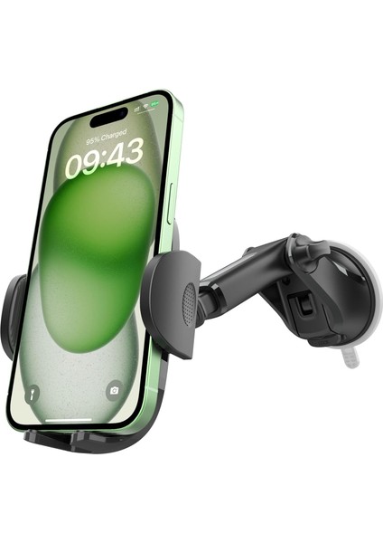 Araç Ön Camı Için Telefon Montajı [hızlı Geri Çekilebilir Uzun Kol] Vantuz Cep Telefonu Araç Tutucu Düşük Profil Tüm Akıllı Telefonlarla Uyumlu iPhone - Kolay Kelepçe Eller Serbest (Yurt Dışından)