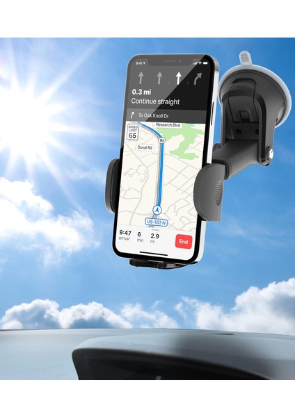 Araç Ön Camı Için Telefon Montajı [hızlı Geri Çekilebilir Uzun Kol] Vantuz Cep Telefonu Araç Tutucu Düşük Profil Tüm Akıllı Telefonlarla Uyumlu iPhone - Kolay Kelepçe Eller Serbest (Yurt Dışından) fiyatları