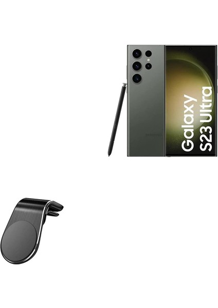 Samsung Galaxy S23 Ultra ile Uyumlu Araç Montaj Aparatı - Magnetomount Klipsi, Metal Araba Havalandırma Güçlü Mıknatıs Montajı - Jet Siyah (Yurt Dışından)
