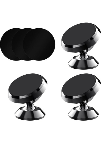 [3 Paket] Siyah Metal Plakalı Manyetik Telefon Araç Montaj Parçası, Araçta Sağlam Yapışan Cep Telefonu Tutucu Araç Dahili Inanılmaz Güçlü Mıknatıslar, Güçlü Yapışkanlı Eller Serbes (Yurt Dışından)