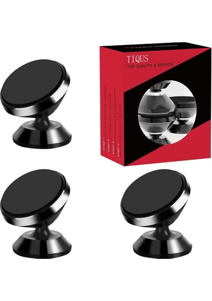 [3 Paket] Siyah Metal Plakalı Manyetik Telefon Araç Montaj Parçası, Araçta Sağlam Yapışan Cep Telefonu Tutucu Araç Dahili Inanılmaz Güçlü Mıknatıslar, Güçlü Yapışkanlı Eller Serbes (Yurt Dışından) fırsatları