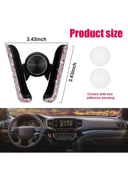 Bling Araç Telefonu Tutucu, 360° Ayarlanabilir Mini Dash Havalandırma Otomatik Telefon Bağlantısı, Kadınlar ve Kızlar Için Kristal Havalandırma Klipsi Cep Telefonu Tutucu, Araç Içi (Yurt Dışından) fiyatları