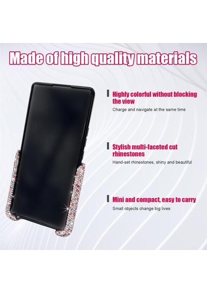 Bling Araç Telefonu Tutucu, 360° Ayarlanabilir Mini Dash Havalandırma Otomatik Telefon Bağlantısı, Kadınlar ve Kızlar Için Kristal Havalandırma Klipsi Cep Telefonu Tutucu, Araç Içi (Yurt Dışından) modelleri