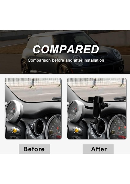 Mini R50 R52 R53 Hatch Oto Telefon Tutucu Alüminyum Araç Beşiği Dönebilen Klip Katlanabilir Cep Telefonu Beşik Montajı 3,5-5,5 Inç Telefon Için Fit Iç Aksesuarlar Siyah (Yurt Dışından) fiyatları