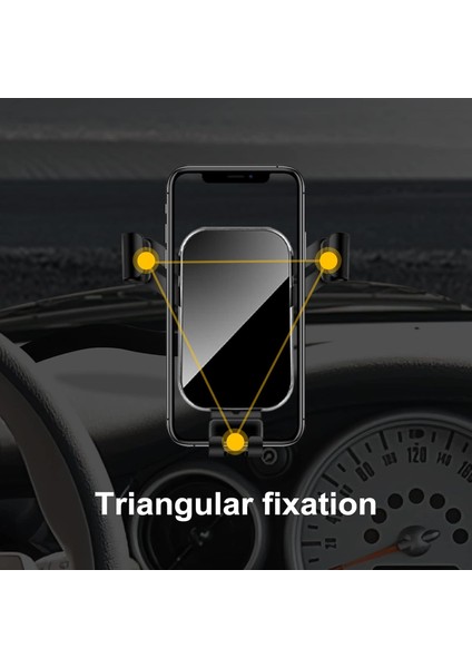 Mini R50 R52 R53 Hatch Oto Telefon Tutucu Alüminyum Araç Beşiği Dönebilen Klip Katlanabilir Cep Telefonu Beşik Montajı 3,5-5,5 Inç Telefon Için Fit Iç Aksesuarlar Siyah (Yurt Dışından) fırsatları