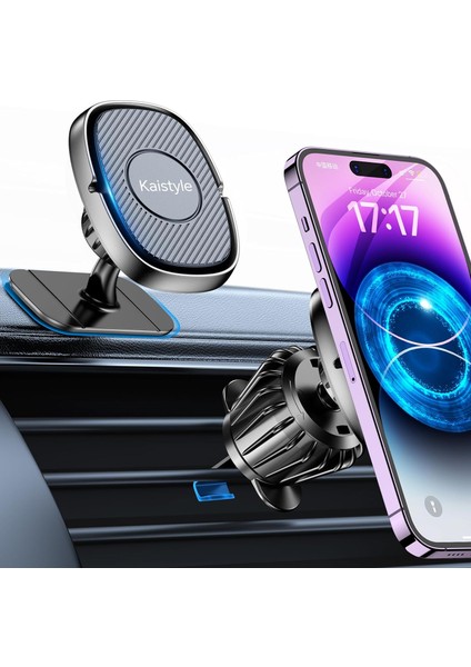 Araba Için Manyetik Telefon Tutucu 、 Dash + Vent 、 iPhone Cep Telefonu Için Manyetik Araç Montaj Parçası 、 Süper Mıknatıslar 、 Arabanız Için Telefon Tutucular Tüm Akıllı Telefonlar (Yurt Dışından)