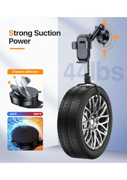 Arabanız Için Ultra Sağlam Telefon Tutucular 【yükseltilmiş Rotasyon Vantuz】 Cep Telefonu Araç Montajı Evrensel Araç Telefonu Tutucu Montajı Uzun Ayarlanabilir Kol Kontrol Paneli Tü (Yurt Dışından) modelleri