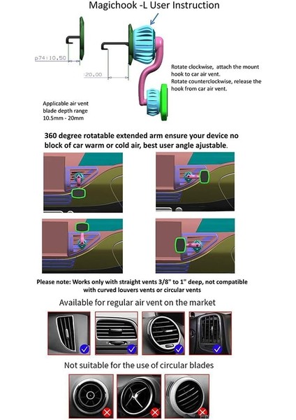 Manyetik Hava Firar Araba Cep Telefonu Tutucu Dağı Motorola Kenar Moto G100 G Stylus 5g One Ace Power Play Samsung Galaxy A02S A52 A12 A42 A32 Için Uyumlu (Yurt Dışından) modelleri