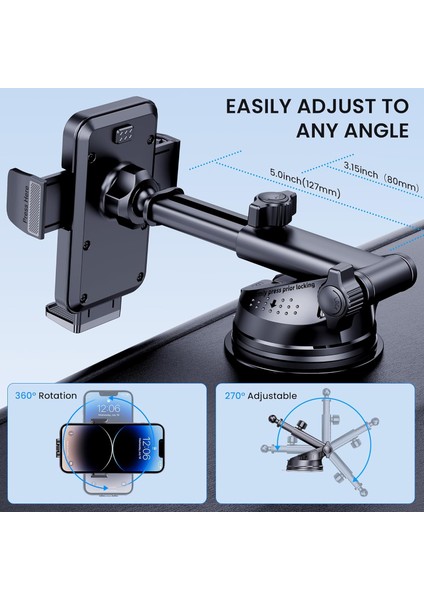 Telefon Tutucu Araba [askeri Derecede Emme] Evrensel Araç Telefonu Tutucu Montajı [kalın Kılıf Dostu] Otomobil Aksesuarları Kontrol Paneli Ön Cam Telefon Montajı Tüm iPhone Android (Yurt Dışından) modelleri