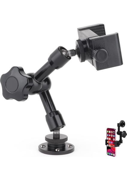 3,5~7,5 Inç Iphone/htc/lg/nexus/huawei/akıllı Telefonlar Için Matkap Tabanlı Kamyon Telefon Standı, Kamyon, Araba, Van, Araçlar Için Uygun, 360° Ayarlanabilir Alüminyum Alaşımlı Mo (Yurt Dışından)