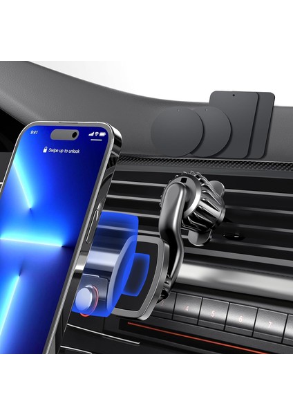 Manyetik Araç Telefonu Tutucu Montajı, Yükseltilmiş Klipsli Araç Cep Telefonu Tutucusu, Araba Için 360° Güçlü Mıknatıslı Telefon Tutucu, Araç Havalandırması Için Telefon Montajı Ip (Yurt Dışından)