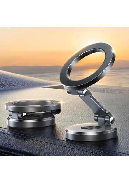 Magsafe Araç Montajı Için, 360° Dönebilen Araba Için Tamamen Metal Manyetik Telefon Tutucu, Güçlü Mıknatıslar Eller Serbest iPhone Araç Paneli Için Araç Tutucu Montajı iPhone 15 14 (Yurt Dışından)