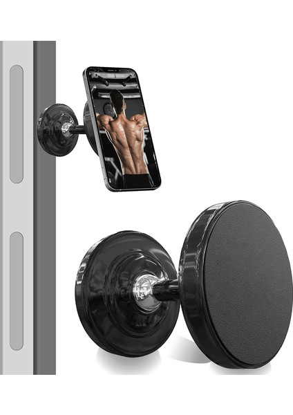 Videolar Için Spor Salonu Aksesuarı Manyetik Telefon Tutucu, 360 Derece Açı Ayarlanabilir Spor Salonu Için Evrensel Eller Serbest Telefon Tutucu, Kadınlar ve Erkekler Için Ev Spor (Yurt Dışından)