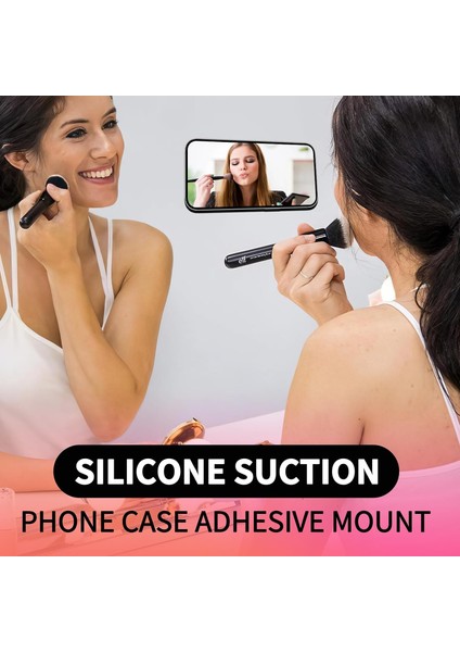 Silikon Emme Telefon Tutucu Bağlantısı, iPhone ve Android Kılıflarıyla Uyumlu Eller Serbest Ayna Duş Telefon Tutucu, Selfie'ler ve Videolar Için Güçlü Tutma Tutucu - Dayanıklı (Açı (Yurt Dışından) modelleri