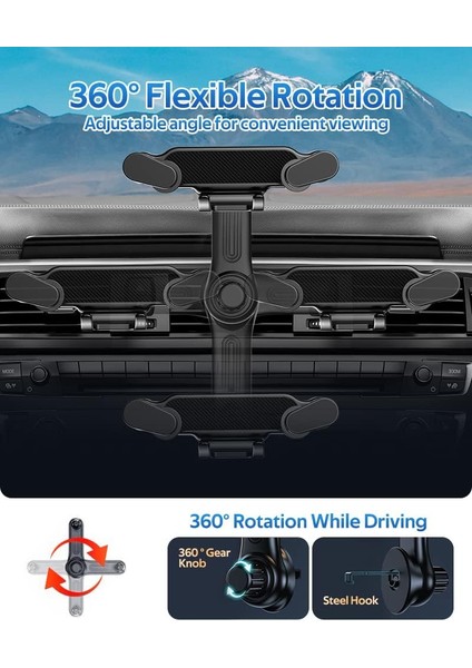 Havalandırmayı Engellemeyen Telefon Tutucu Ölçeklenebilir, 4,7-7 Inç Akıllı Telefon Için Evrensel Telefon Bağlantısı 360 ° Ayarlanabilir (Yurt Dışından) fırsatları